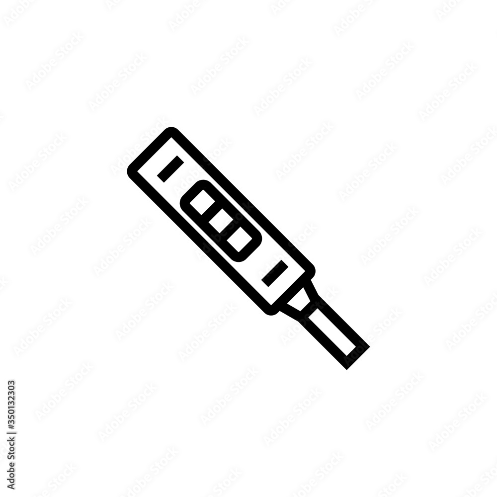 Pregnancy test vector icon in linear, outline style, isolated on white background Pregnancy test vector icon in linear, outline style, isolated on white background
