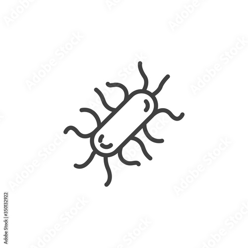 Salmonella bacterium line icon. linear style sign for mobile concept and web design. Salmonella infection outline vector icon. Symbol, logo illustration. Vector graphics