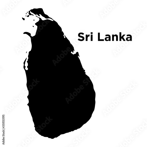 High detailed vector map - Sri Lanka