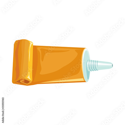 Vector illustration of bottle and super logo. Graphic of bottle and paste vector icon for stock.