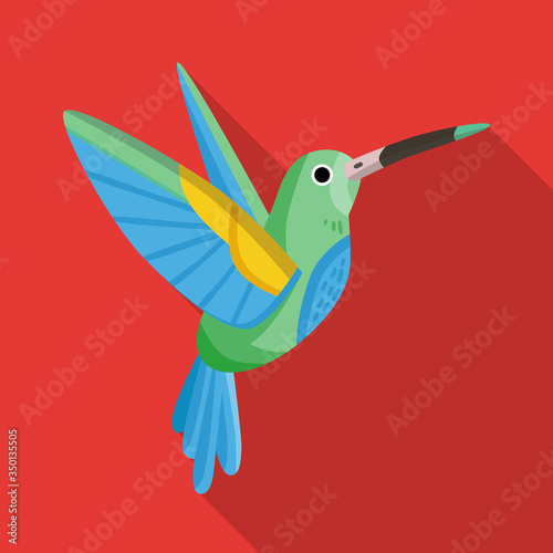 Vector design of hummingbird and bird logo. Set of hummingbird and flying vector icon for stock.