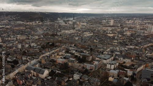 Aerial view of Rouen, France