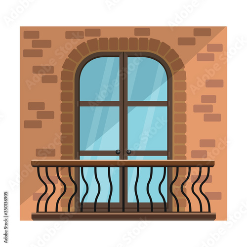 Balcony vector icon.Cartoon vector icon isolated on white background balcony.