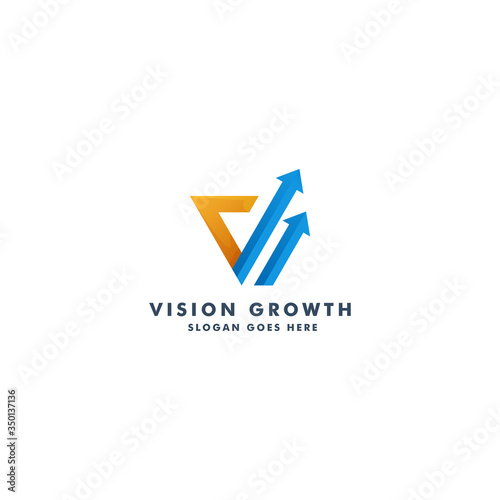 Free Download Letter V arrow logo template design vector illustration - GFXLoad