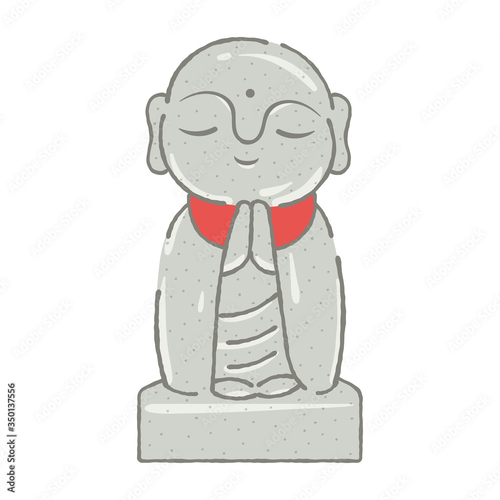 お地蔵さんのイラスト 赤いよだれかけ Vector De Stock Adobe Stock