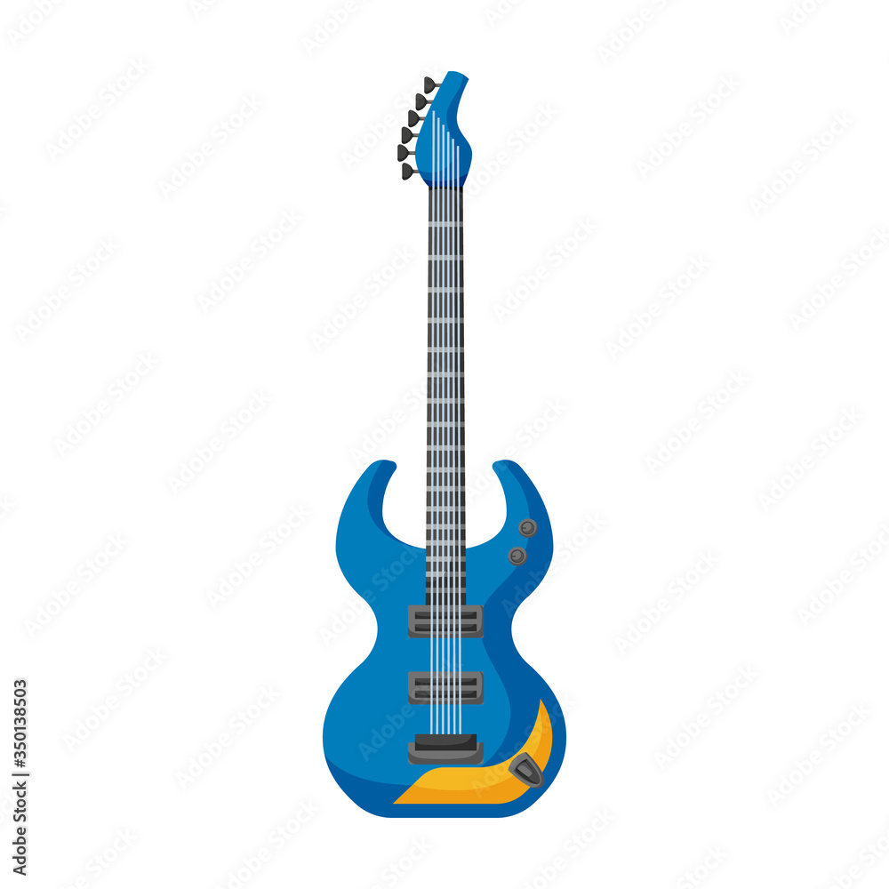 Electric guitar vector icon.Cartoon vector icon isolated on white background electric guitar.
