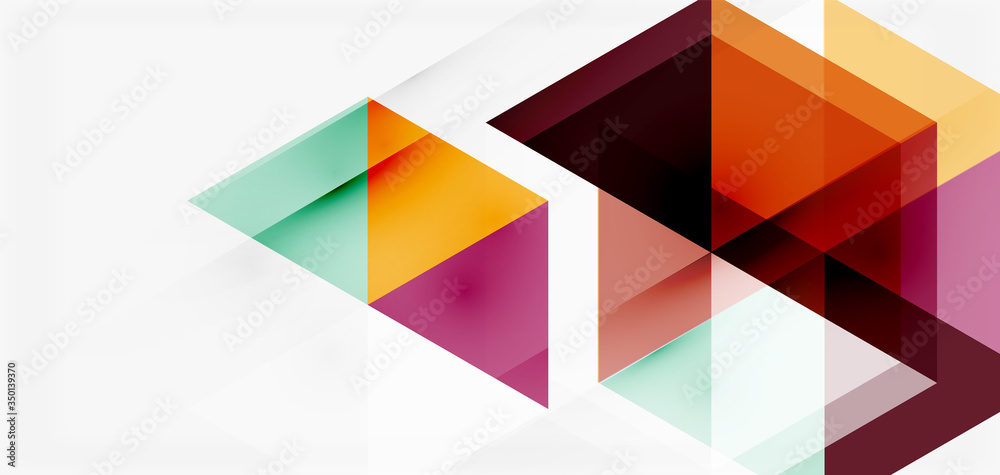 Geometric abstract background, mosaic triangle and hexagon shapes. Trendy abstract layout template for business or technology presentation, internet poster or web brochure cover, wallpaper