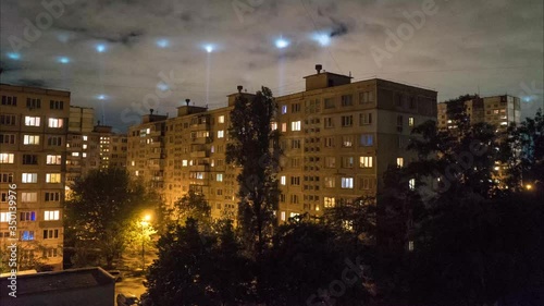 time lapse of city at night