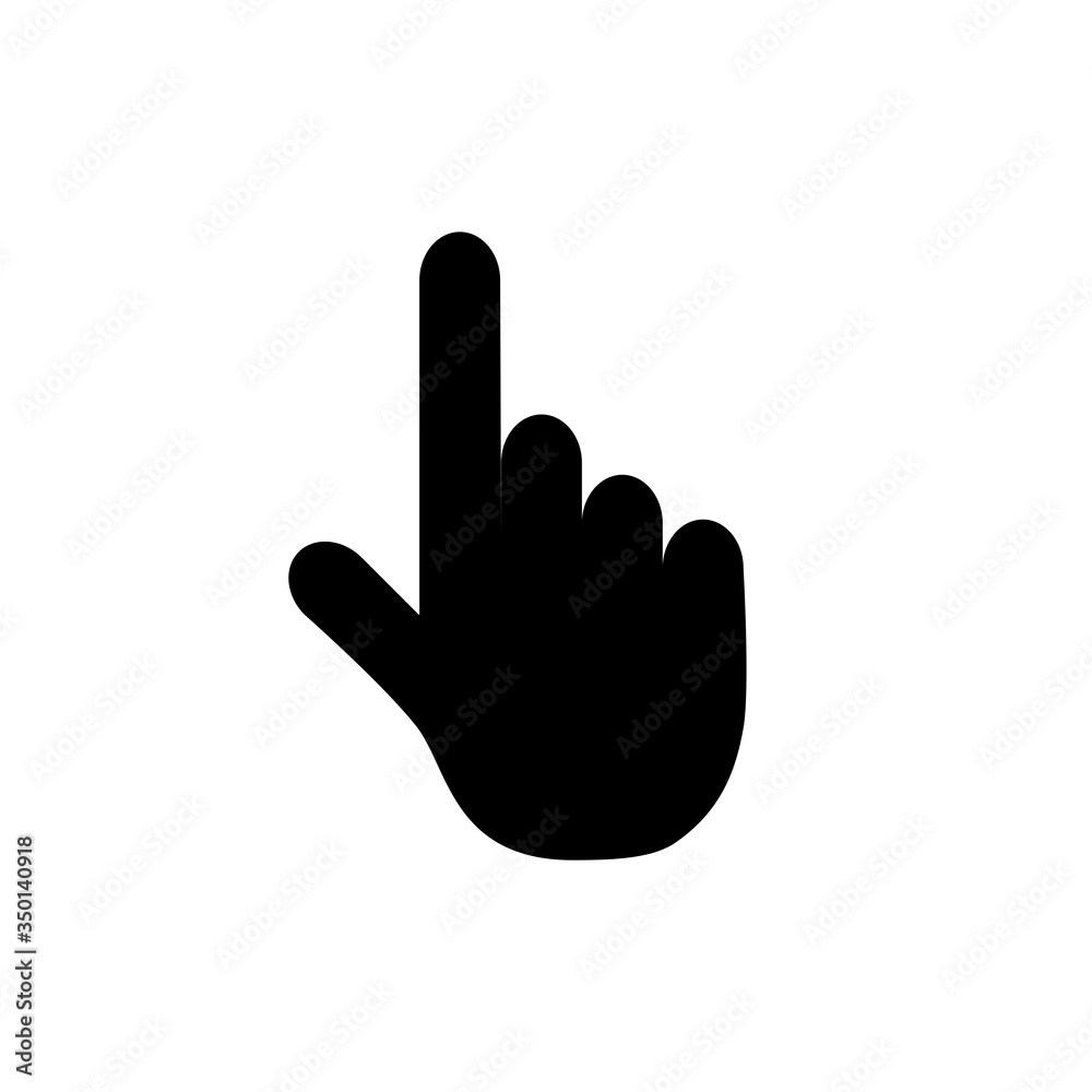 Hand Pointer Vector Icon Design Template Hand Pointer Vector Icon Design Template