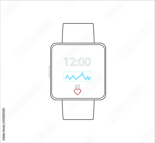 Smart watch. illustration for web and mobile design.