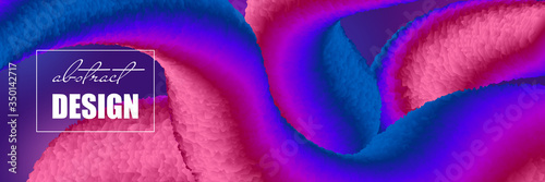 Colorful abstract background with futuristic gradient waves. Trendy illustration for business poster, web banner, landing page or cover