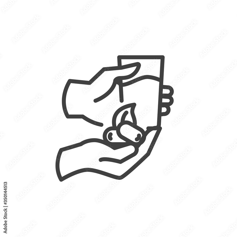 Iftar food line icon. linear style sign for mobile concept and web design. Hands with dates and water glass outline vector icon. Symbol, logo illustration. Vector graphics Iftar food line icon. linear style sign for mobile concept and web design. Hands with dates and water glass outline vector icon. Symbol, logo illustration. Vector graphics