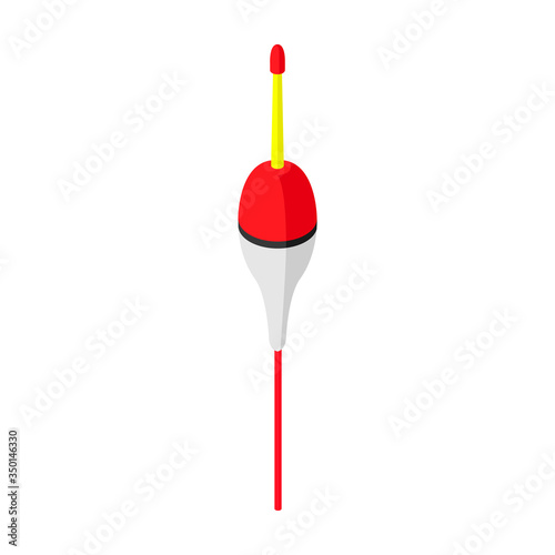 Fishing float vector icon.Isometric vector icon isolated on white background fishing float.