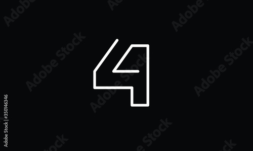 4 abstract vector logo monogram template