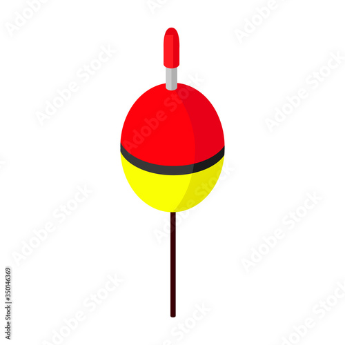 Fishing float vector icon.Isometric vector icon isolated on white background fishing float.