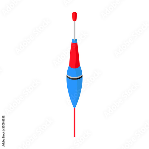 Fishing float vector icon.Isometric vector icon isolated on white background fishing float.