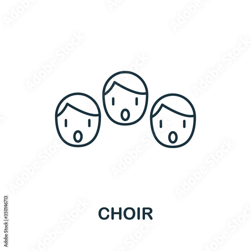 Fototapeta Choir icon from music collection