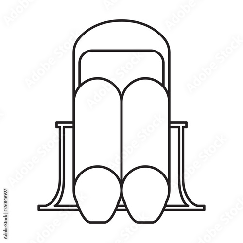 Water slide vector icon.Outline vector icon isolated on white background water slide .