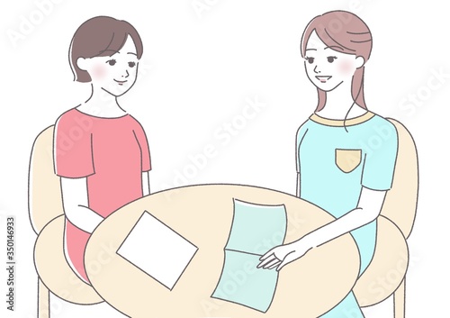 カウンセリング　契約　美容　相談　脱毛　初回相談　イラスト
