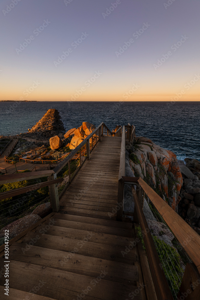 Fototapeta premium wooden pier at sunset