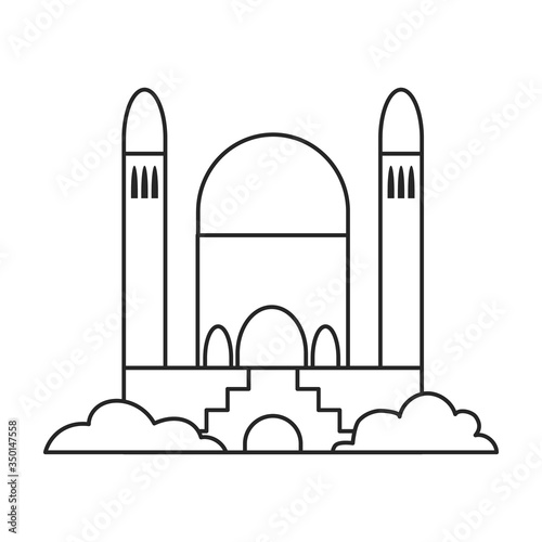 Sand castle vector icon.Outline vector icon isolated on white background sand castle .