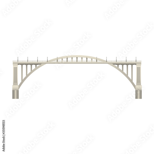 Bridge vector icon.Realistic vector icon isolated on white background bridge.