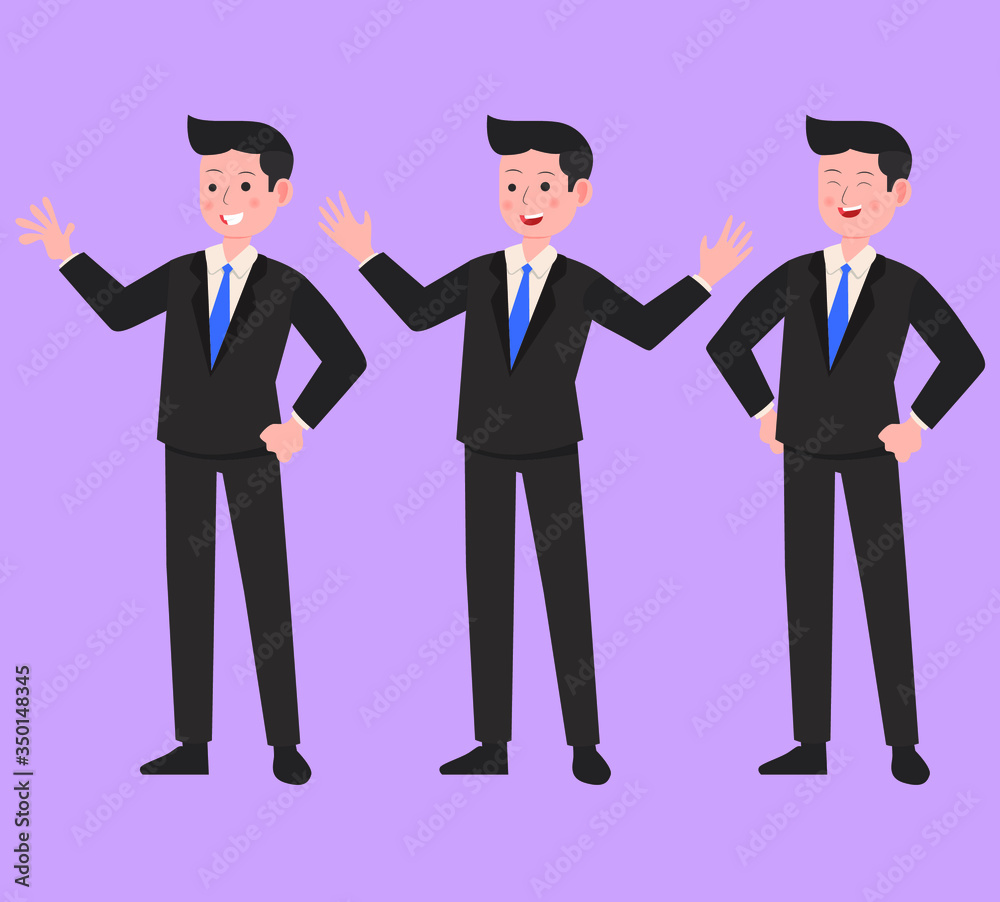 3 businessman cartoon character 3 businessman cartoon character