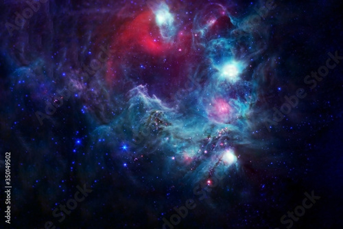 Beautiful colored nebula in space. Elements of this image furnished by NASA were. © Artsiom P