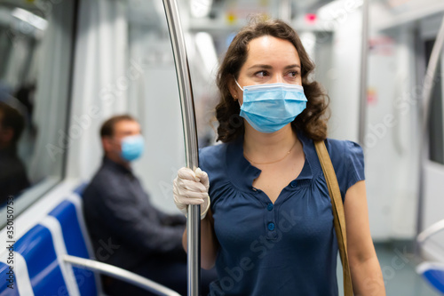 Subway ride during a pandemic COVID-19