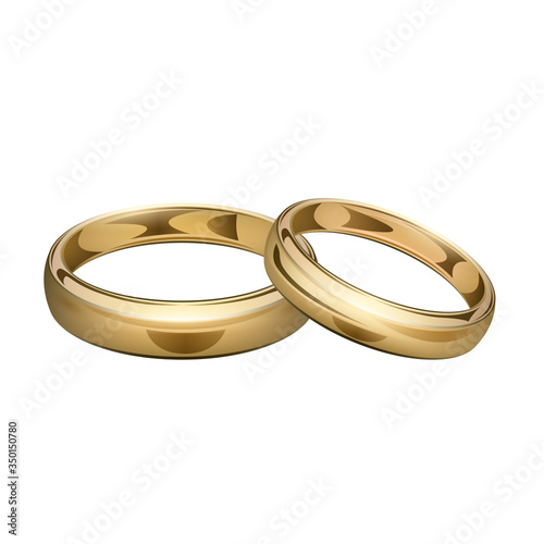 Wedding ring vector icon.Realistic vector icon isolated on white background wedding ring .