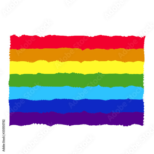 rainbow flag. symbol of lgbt, peace and pride. vector rainbow wallpaper illustration