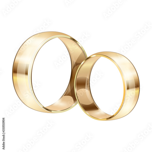 Wedding ring vector icon.Realistic vector icon isolated on white background wedding ring .