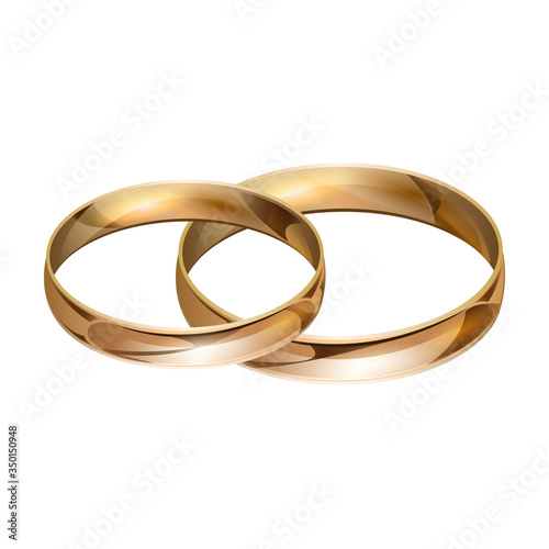 Wedding ring vector icon.Realistic vector icon isolated on white background wedding ring .