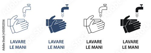 Icona di sapone per le mani. Lavaggio delle mani. Icone vettoriale isolate su fondo bianco. bianco nero  photo