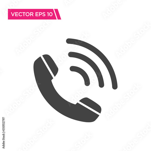 Phone Icon, Vector for Web, Flat Design