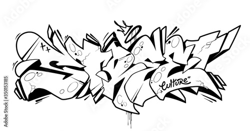 Street Graffiti Lettering Vector Art