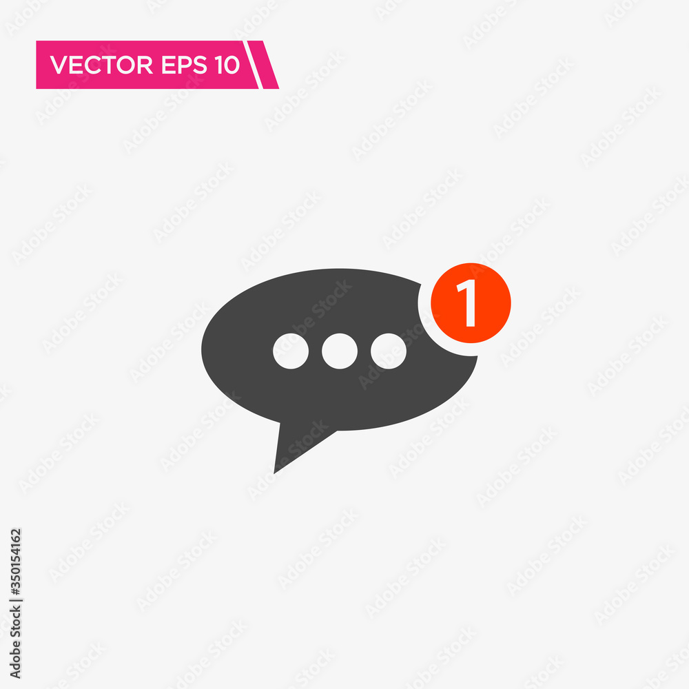 Message Notification Icon Design, Vector EPS10 Message Notification Icon Design, Vector EPS10