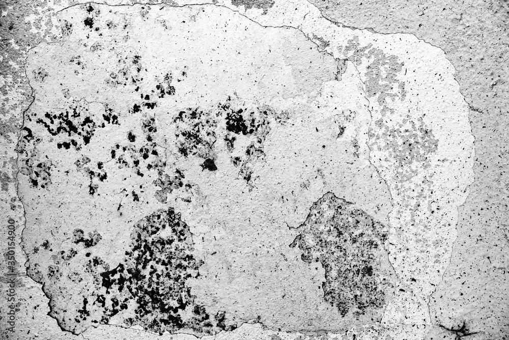 Fototapeta premium Texture of a concrete wall with cracks and scratches which can be used as a background