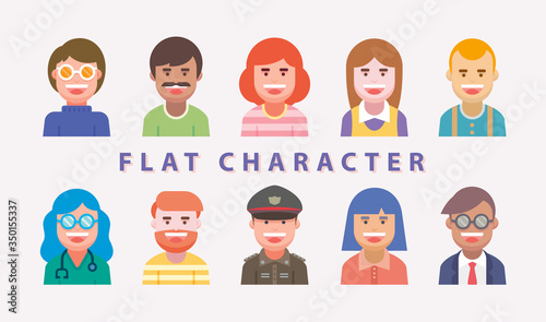 Flat Design Characters Vector