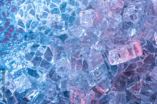 top view of abstract blue crystal textured background