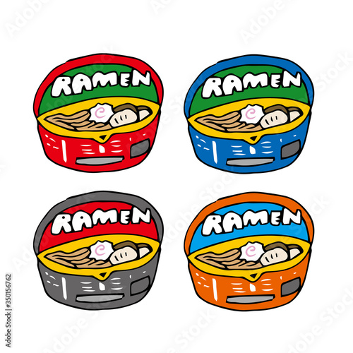 カップラーメンのイラスト