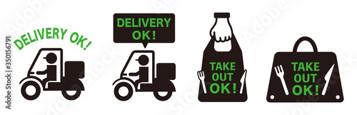 Online delivery service concept, online order tracking, delivery home and office and take away. 