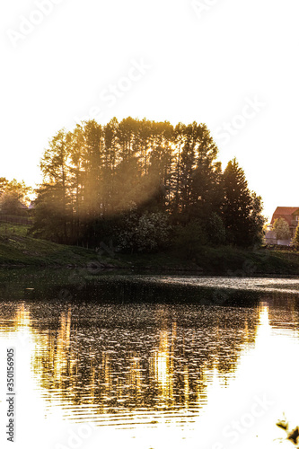 sunset on the river