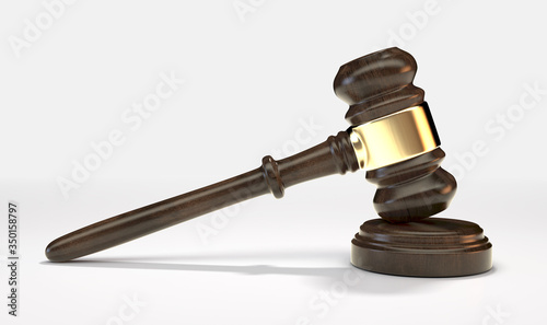 Justice Gavel Isolated