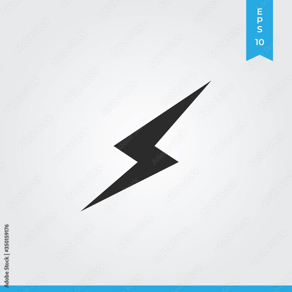 Flash vector icon, simple sign for web site and mobile app. Flash vector icon, simple sign for web site and mobile app.