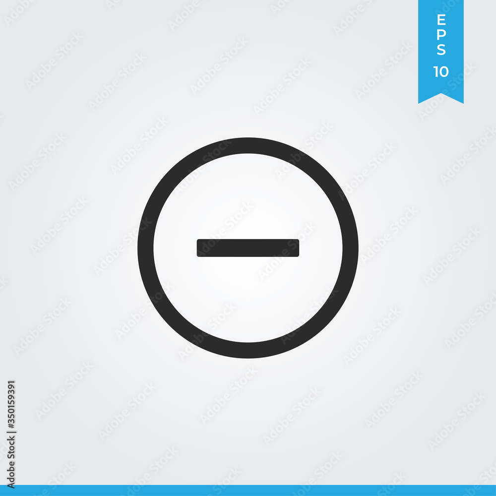 Minus vector icon, simple sign for web site and mobile app. Minus vector icon, simple sign for web site and mobile app.