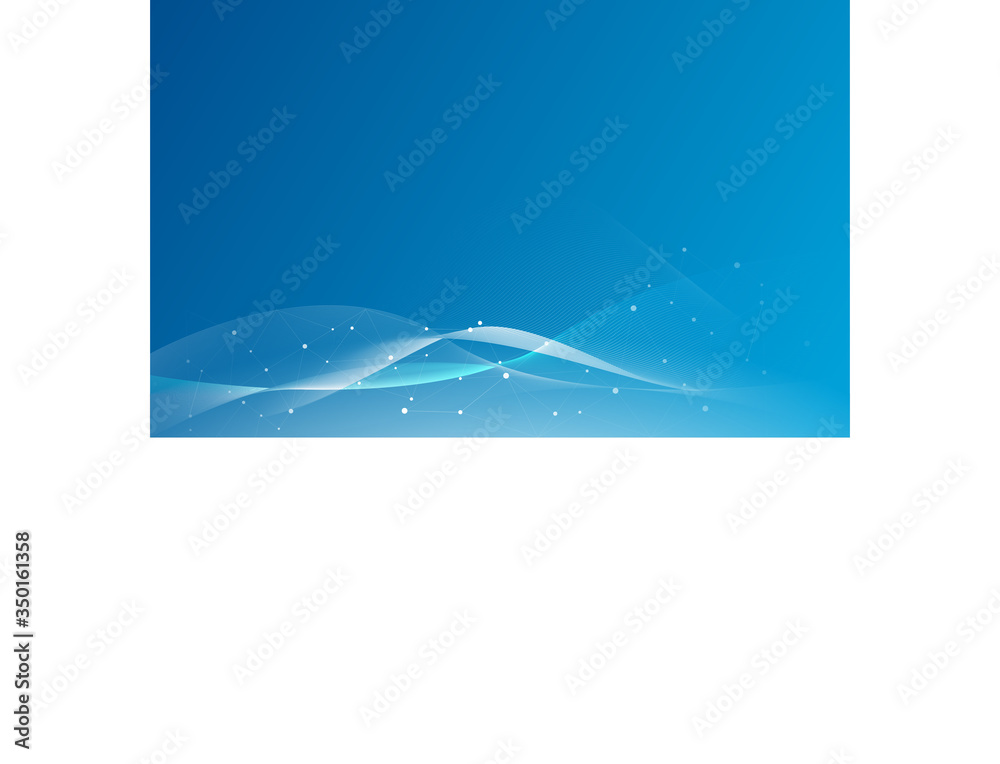 Abstract wave shape with soft blue gradient background. Vector illustration in eps10.