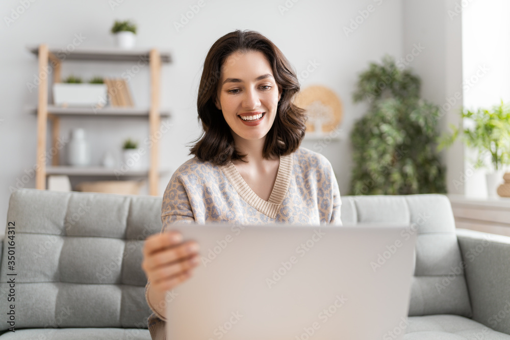 Young woman is chatting with somebody. Young woman is chatting with somebody.