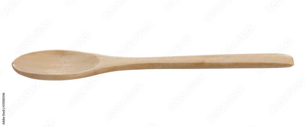 Empty wooden spoon isolated on white background with clipping path Empty wooden spoon isolated on white background with clipping path