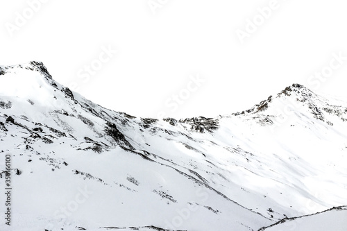 snow in the mountain and white sky  3